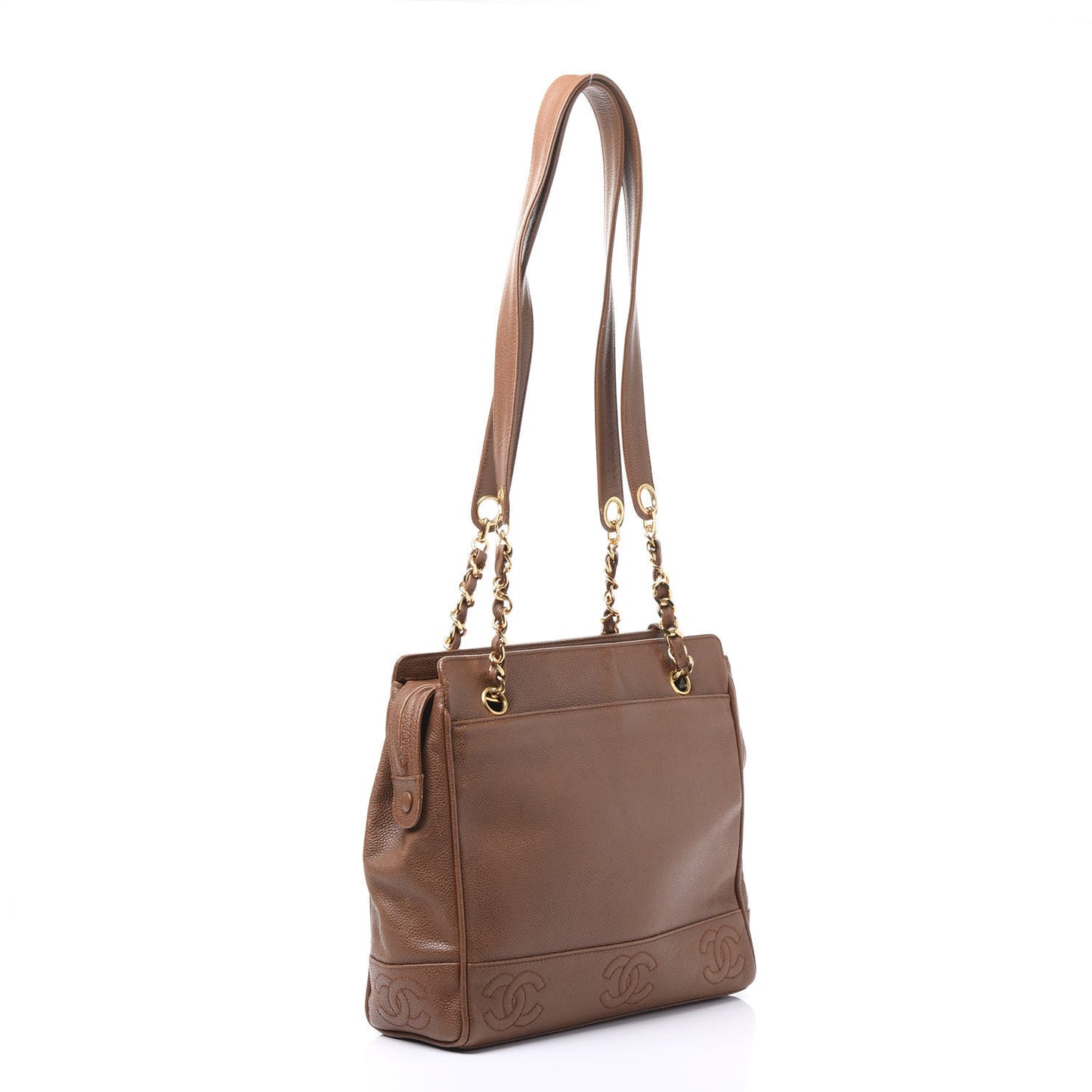 Caviar CC Shoulder Bag Brown