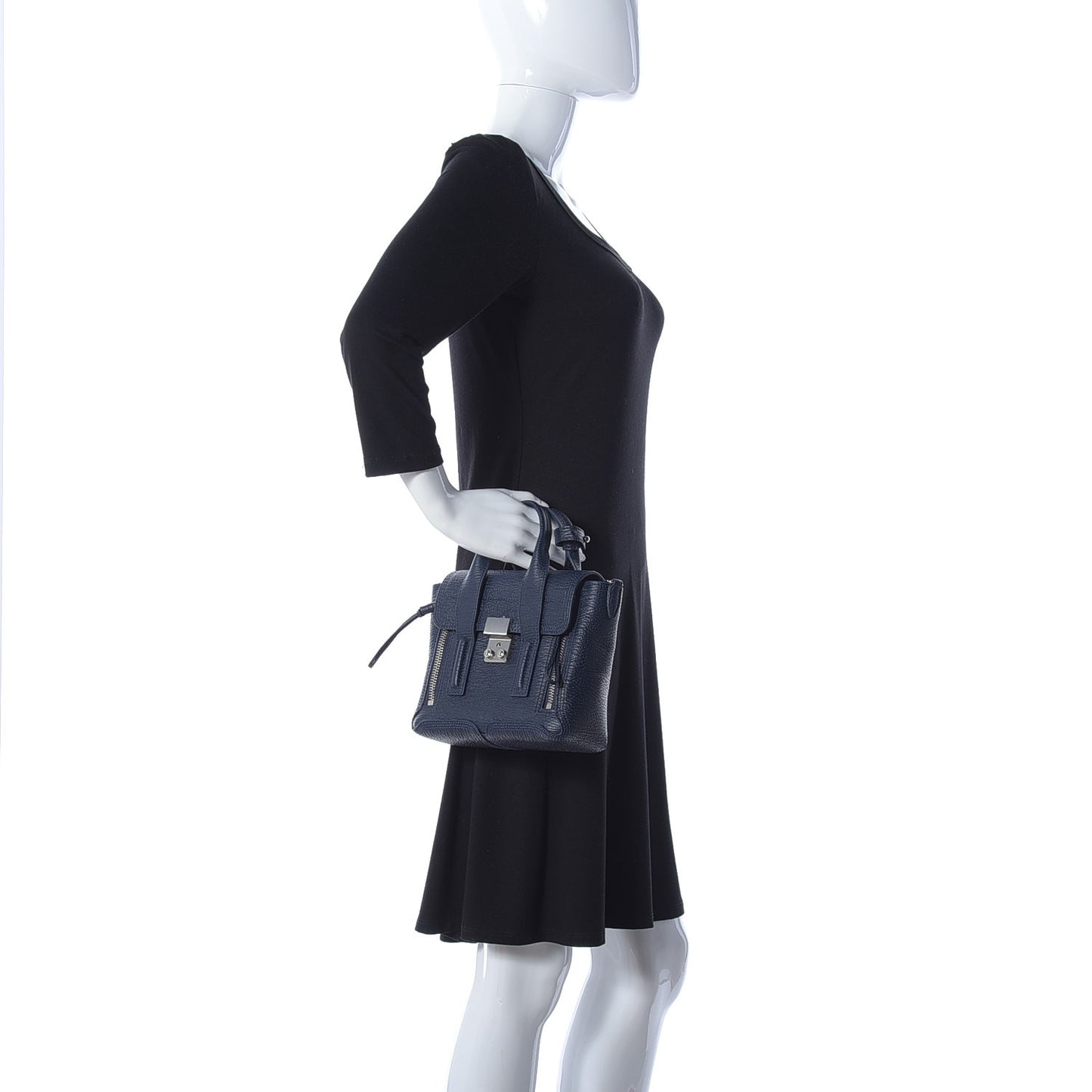 Textured Calfskin Mini Pashli Satchel Ink