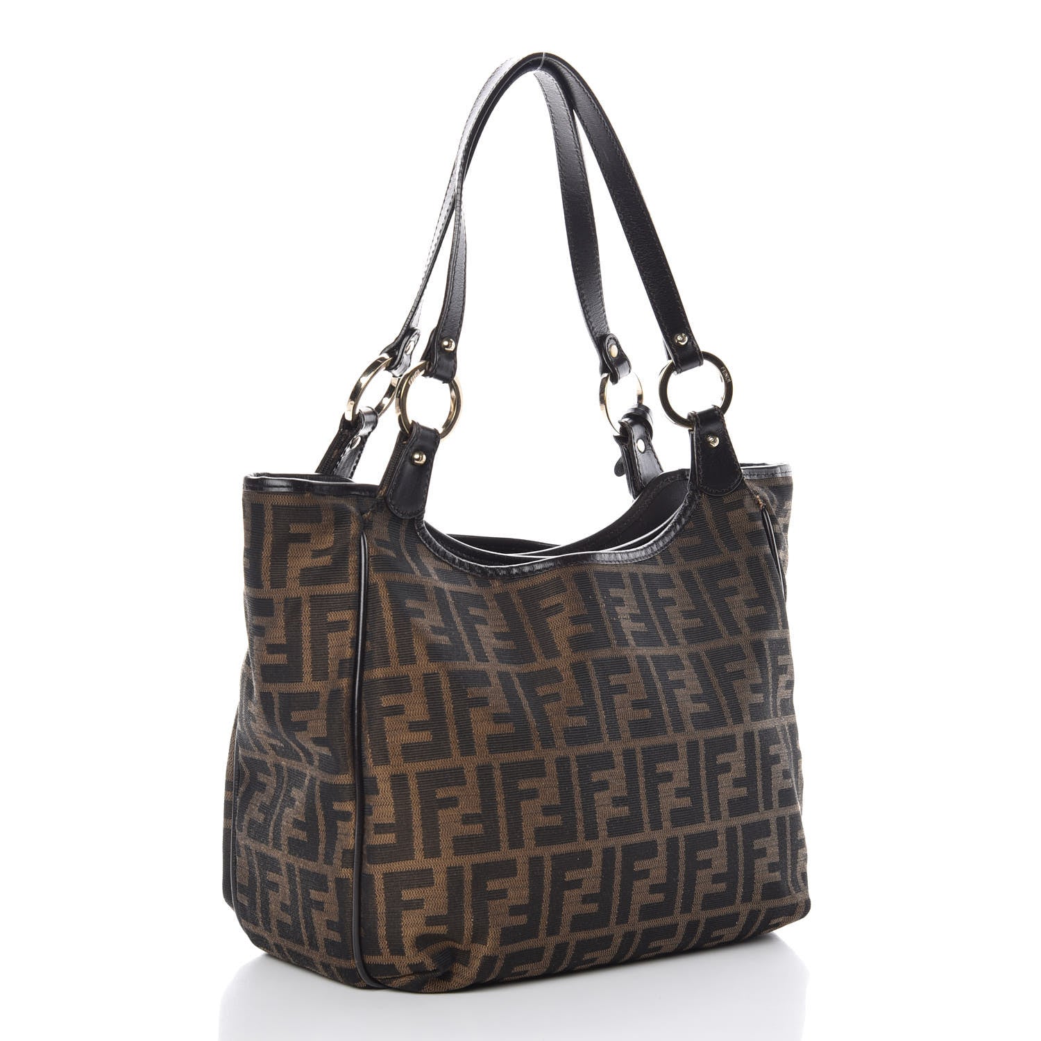 Fendi Zucca Small Chef Shopping Tote Tobacco Moro 3 of 13