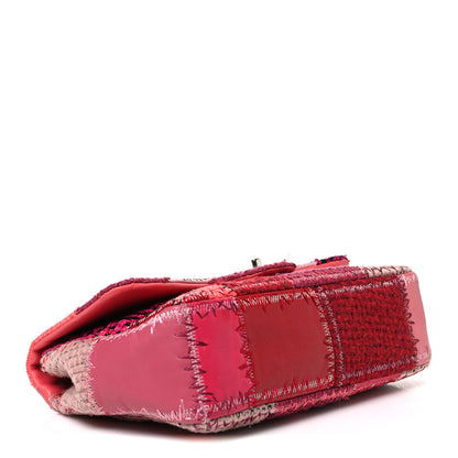 Chanel Tweed Patchwork Jumbo Single Flap Pink 4 of 12