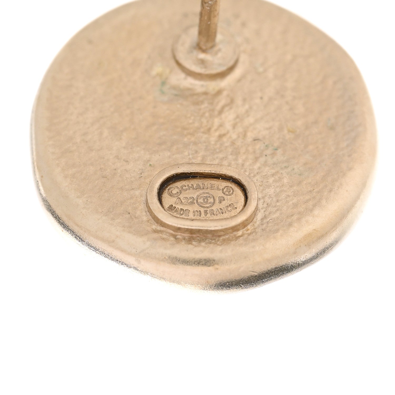 Chanel Metal Round CC Earrings Gold 4 of 5