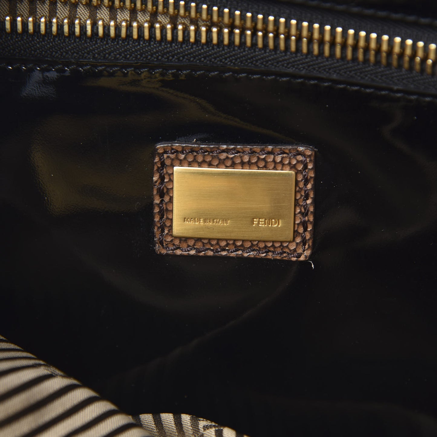 Patent Large Peekaboo Iconic Satchel Brown