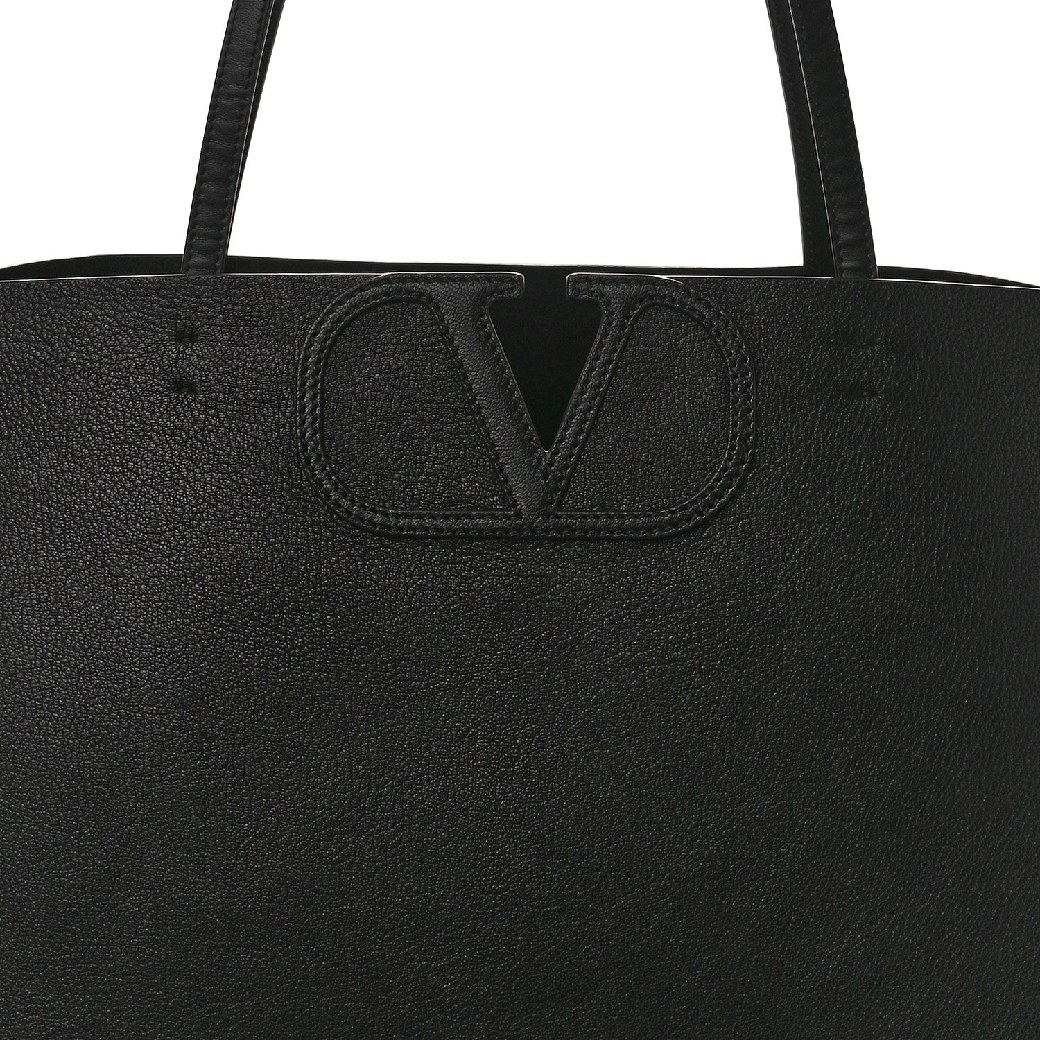 Valentino Garavani Calfskin Large Vlogo Fillme Tote Black 7 of 9