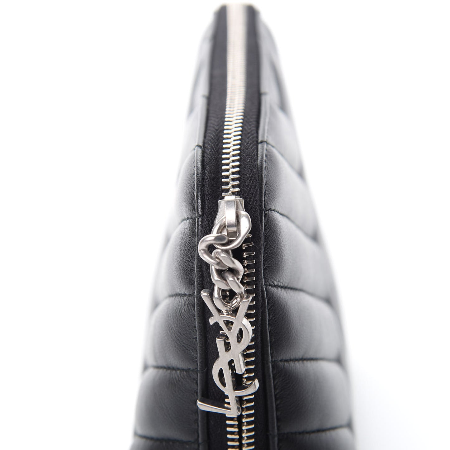 Lambskin Matelasse Cosmetic Case Black