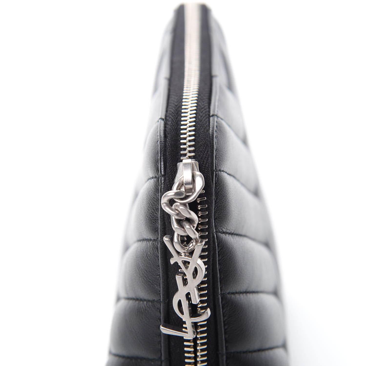 Saint Laurent Lambskin Matelasse Cosmetic Case Black 8 of 9