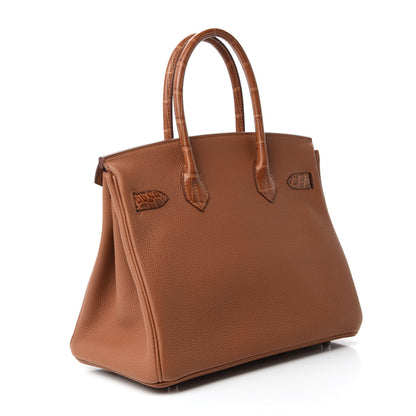 Hermes Togo Matte Alligator Birkin Touch 30 Gold 3 of 11