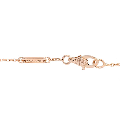 Van Cleef & Arpels 18K Rose Gold Carnelian Sweet Alhambra Bracelet 4 of 5