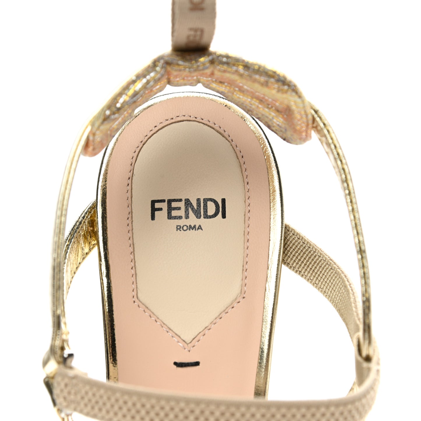 Laminated Fabric Nappa Colibri Lite 85mm Slingback Pumps 38 Gold Platino