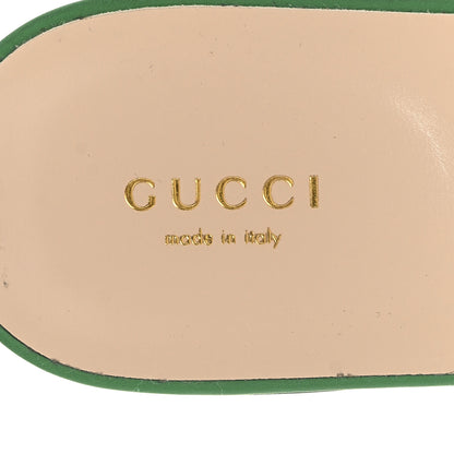 Gucci Cosmos Softy Calfskin Interlocking G Cut Out Slide Sandals 41.5 New Shamarock 8 of 10