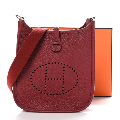 Hermes Taurillon Clemence Amazone Evelyne TPM Rouge H 11 of 11