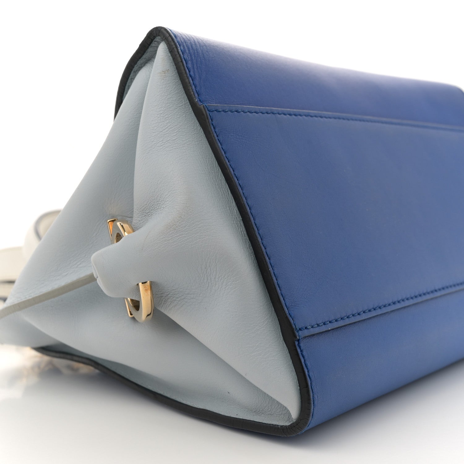 Salvatore Ferragamo Calfskin Small Sofia Satchel Blue Multicolor 8 of 13