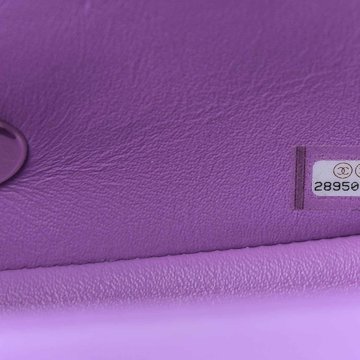 Lambskin Quilted Mini Rectangular Flap Purple