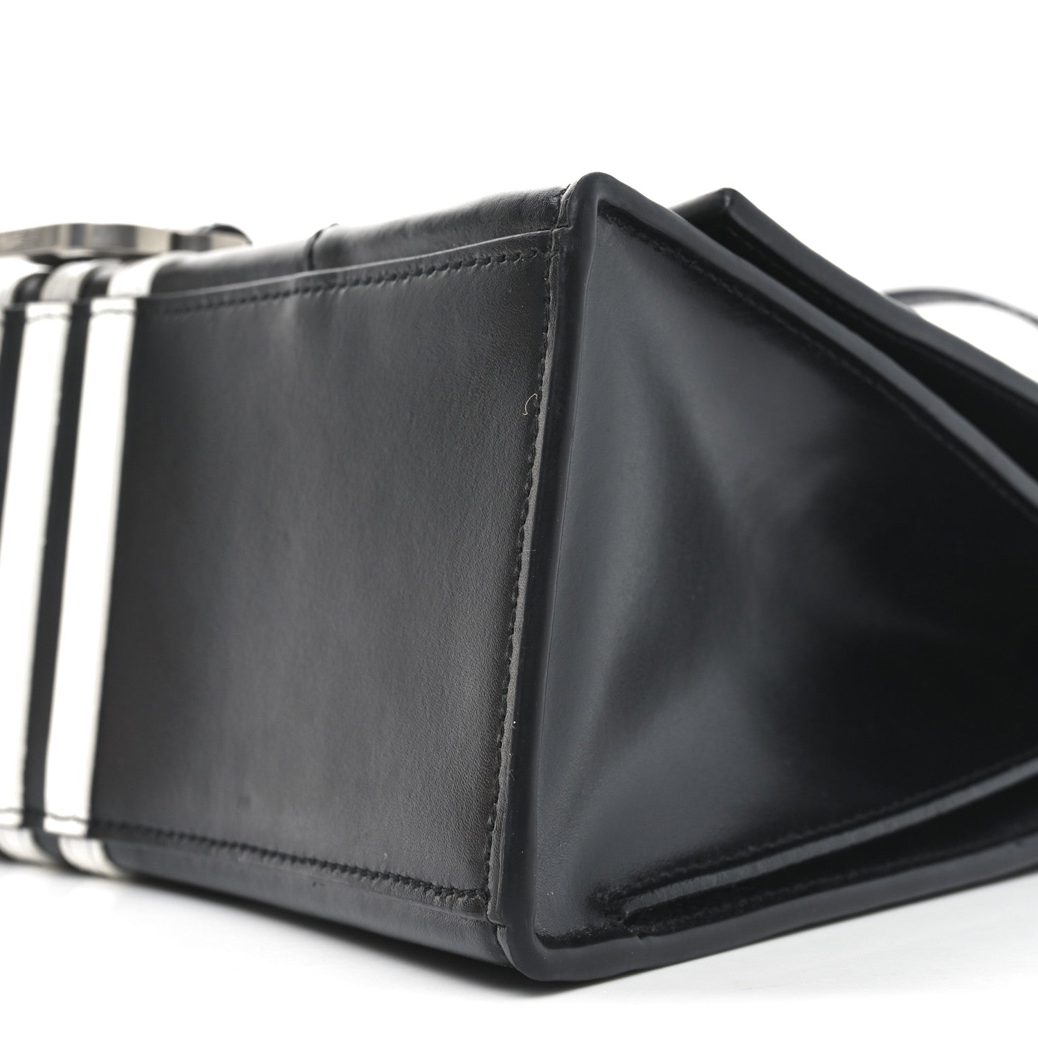 Balenciaga X ADIDAS Shiny Box Calfskin Medium Hourglass Top Handle