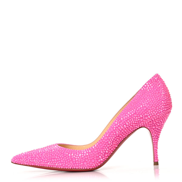 Christian Louboutin Veau Velours Strass Clare 80 Pumps 37.5 Diva