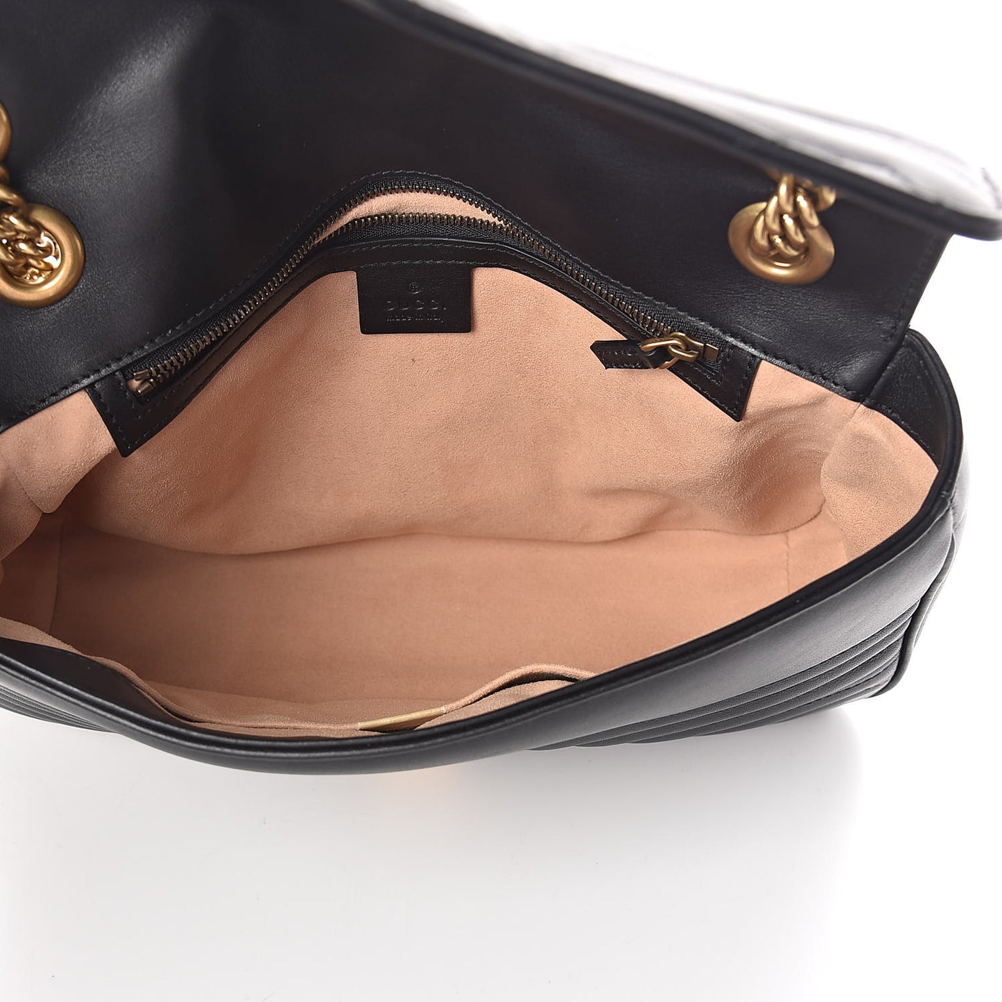Calfskin Matelasse Medium GG Marmont Shoulder Bag Black