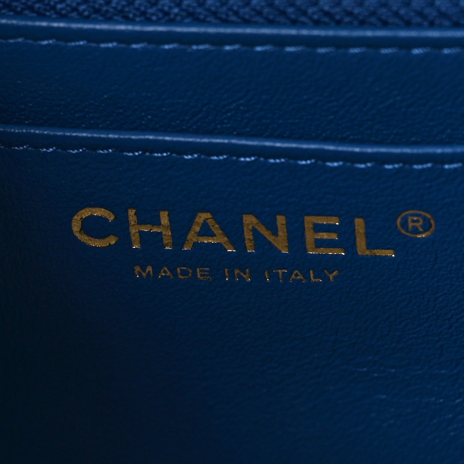 Chanel Lambskin Chevron Quilted Mini Square Flap Blue 6 of 9
