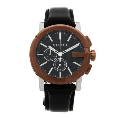 Gucci Stainless Steel Calfskin 44mm G-Chrono Quartz Watch Bronze 1 of 4