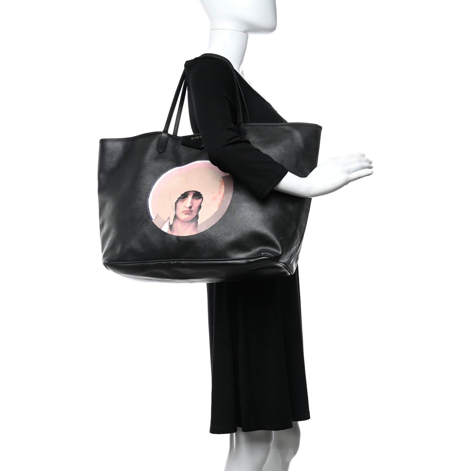 Givenchy Textured Coated Canvas Madonna Print Large Antigona Tote Black 2 of 21