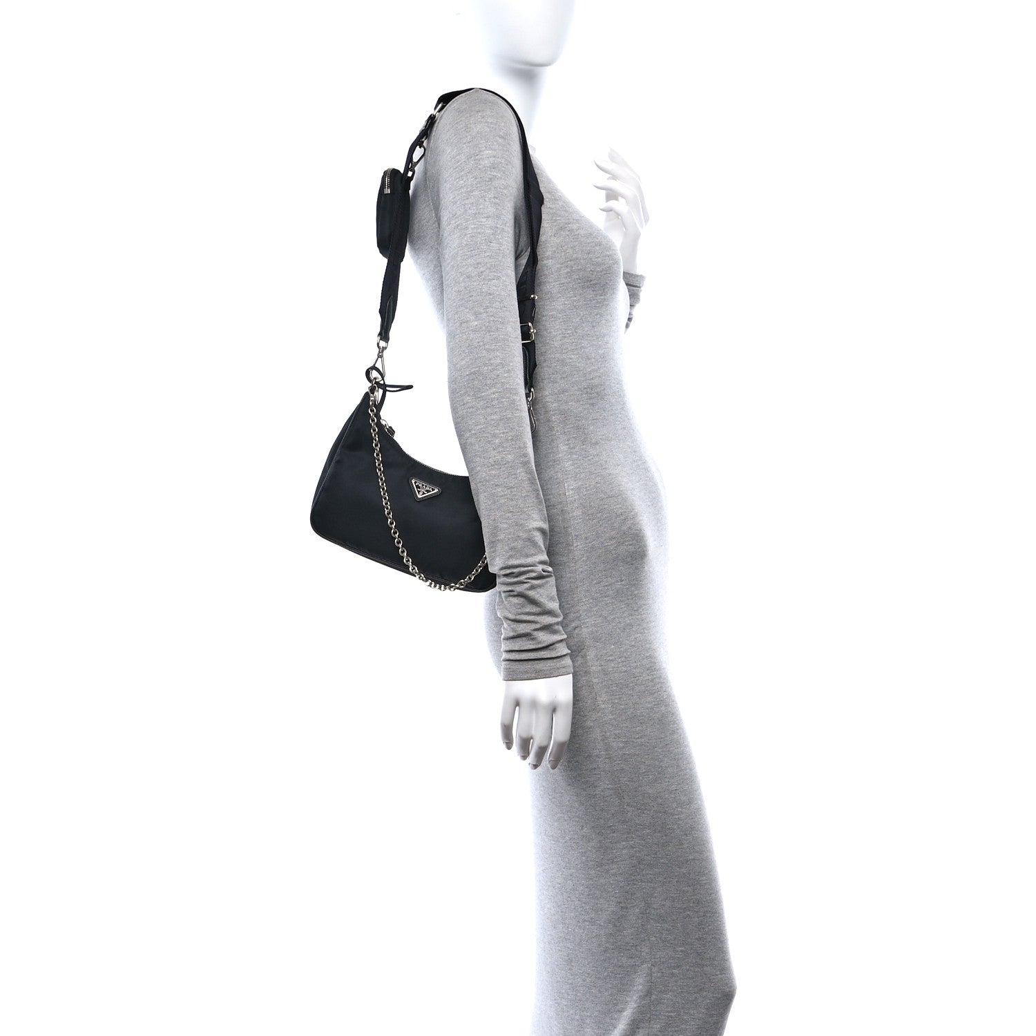 Prada Nylon Re-Edition 2005 Shoulder Bag Black 2 of 9