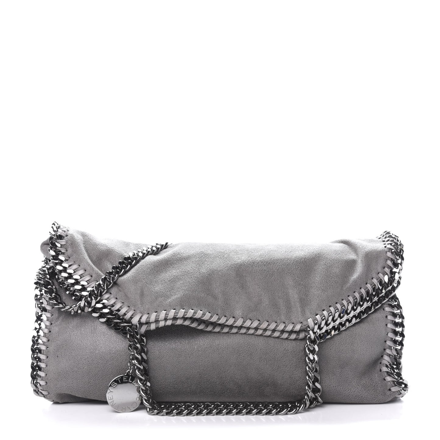 Shaggy Deer Falabella Fold Over Tote Grey