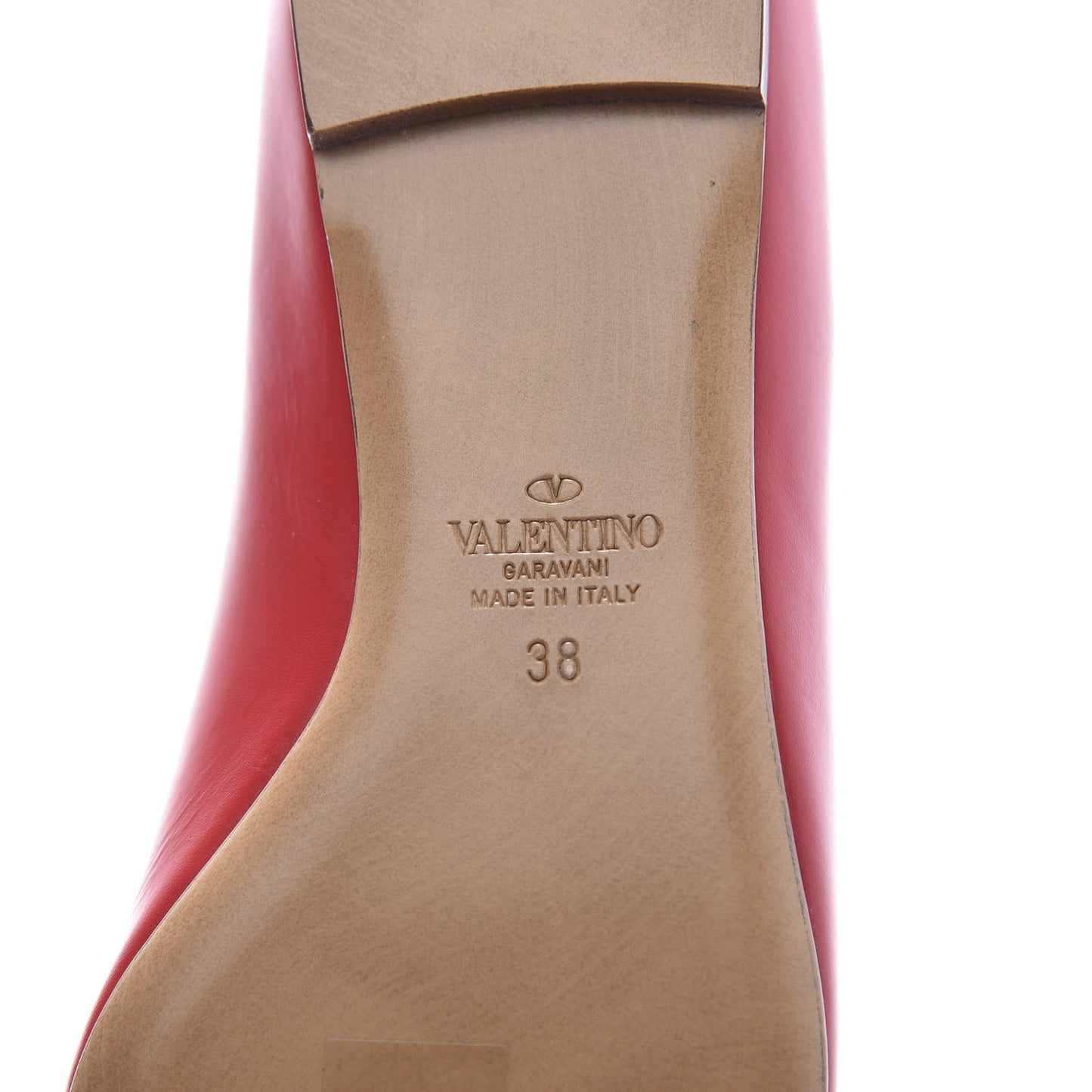 Nappa Vlogo Flats 38 Rosso Valentino