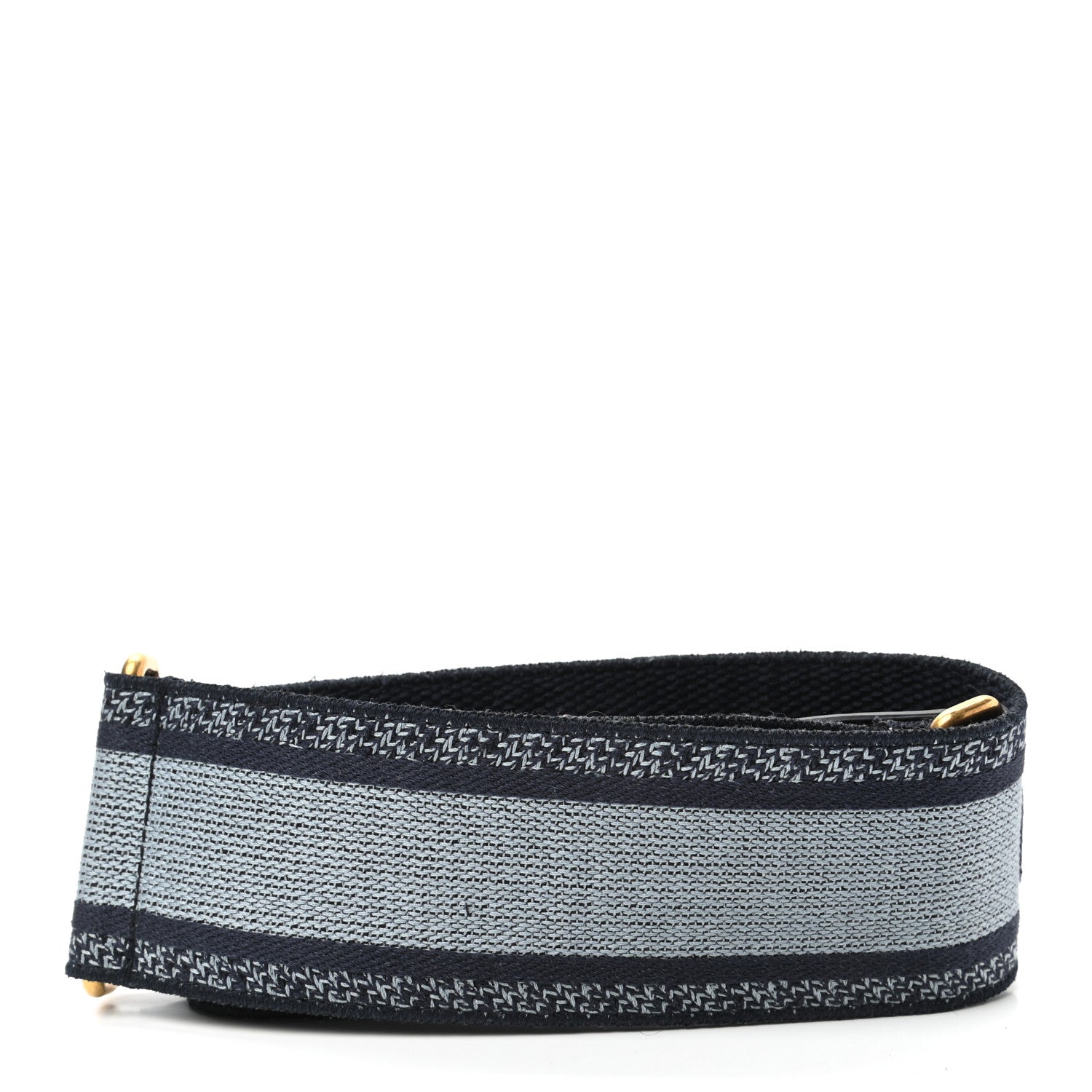 Christian Dior Canvas Embroidered Adjustable Shoulder Strap Blue 2 of 4