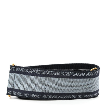 Christian Dior Canvas Embroidered Adjustable Shoulder Strap Blue 2 of 4
