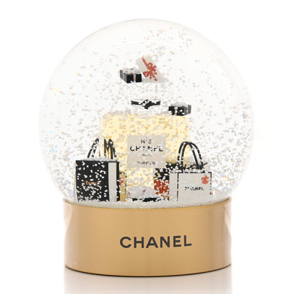 Chanel Glass N°5 Perfume Bottle Snow Globe Gold 7 of 8