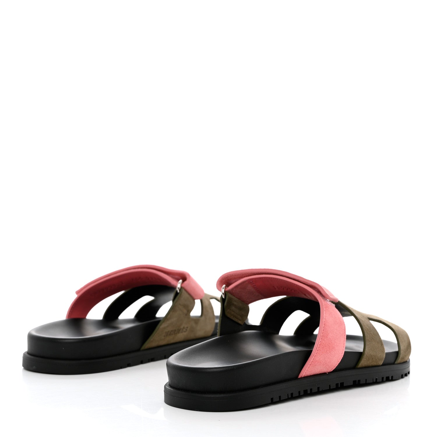 Hermes Suede Goatskin Womens Chypre Sandals 40.5 Toundra Rose Du Desert 4 of 9