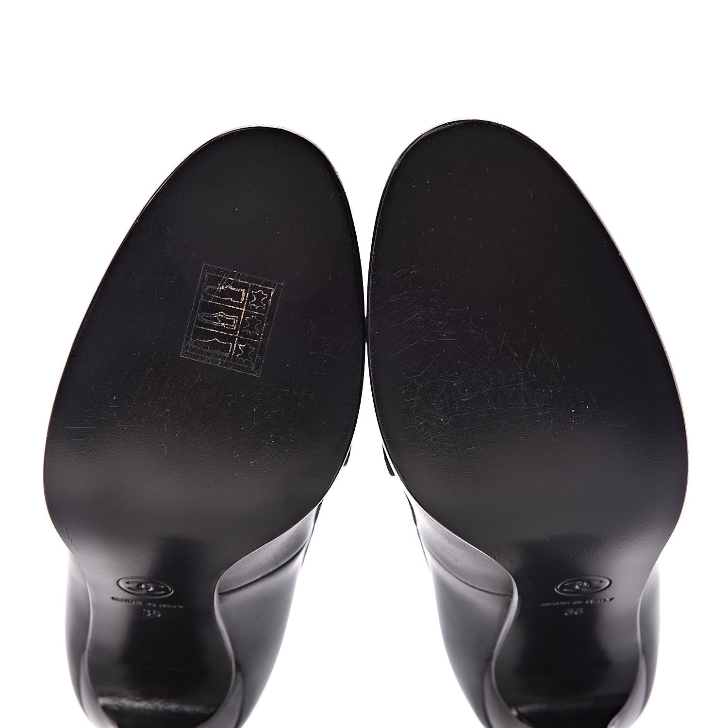 Chanel Calfskin Buckle Pumps 36 Black 12 of 14