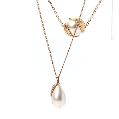 Louis Vuitton Pearl Angels Long Necklace Gold 3 of 4