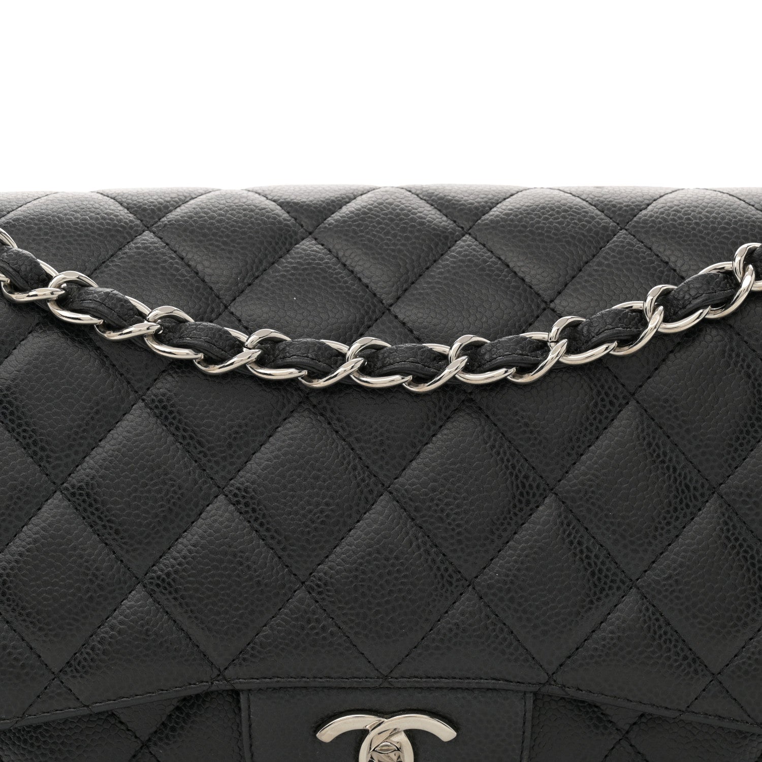 Chanel Caviar Quilted Jumbo Double Flap Black 8 of 16