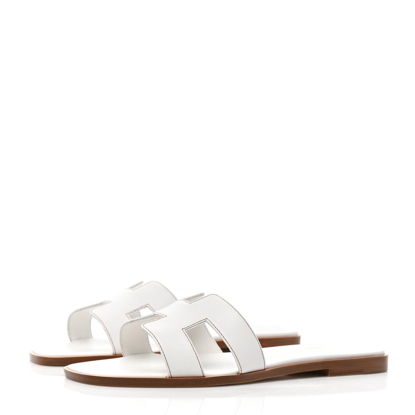 Box Calfskin Oran Sandals 38.5 White