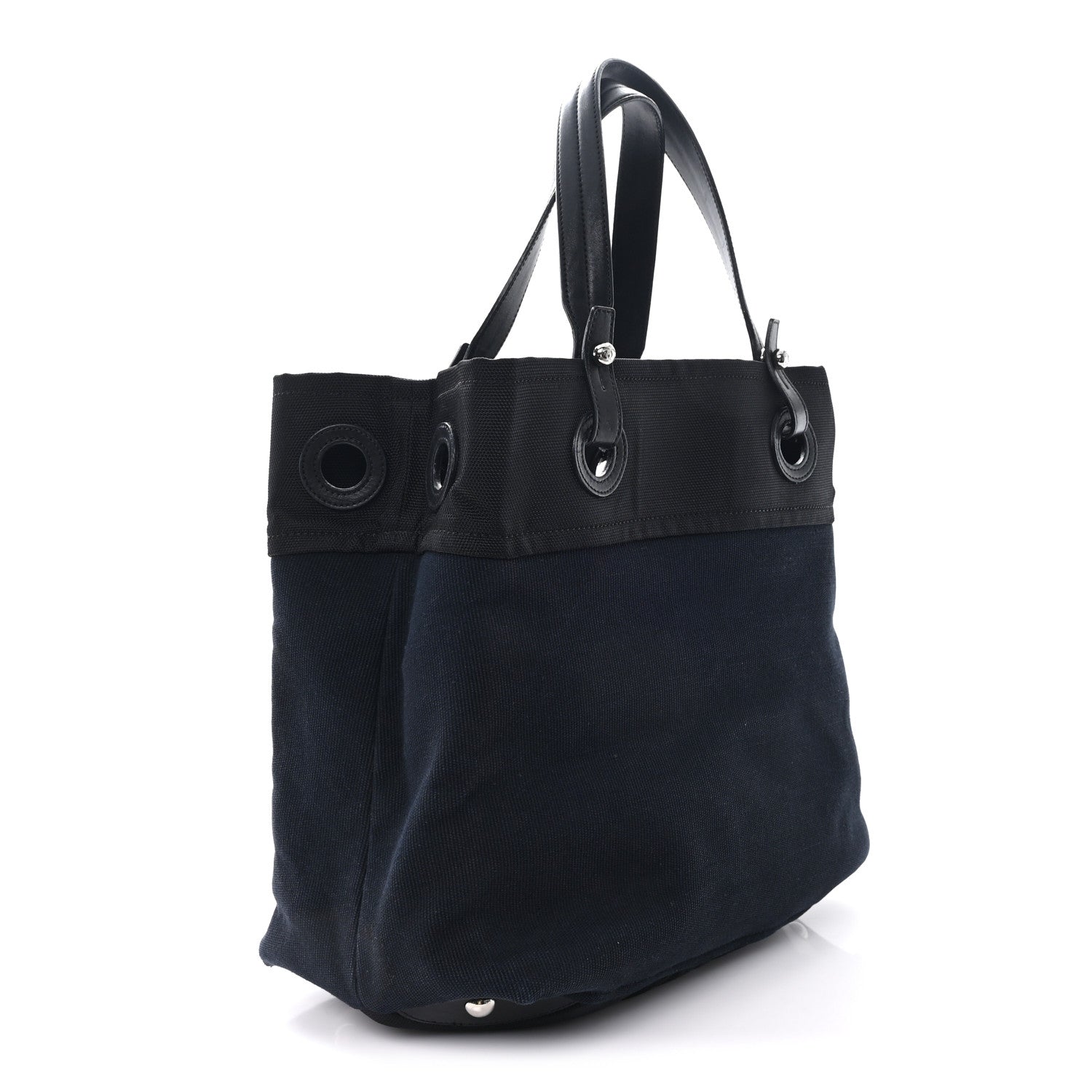 Chanel Lambskin Canvas CC Shopping Tote Black 3 of 13