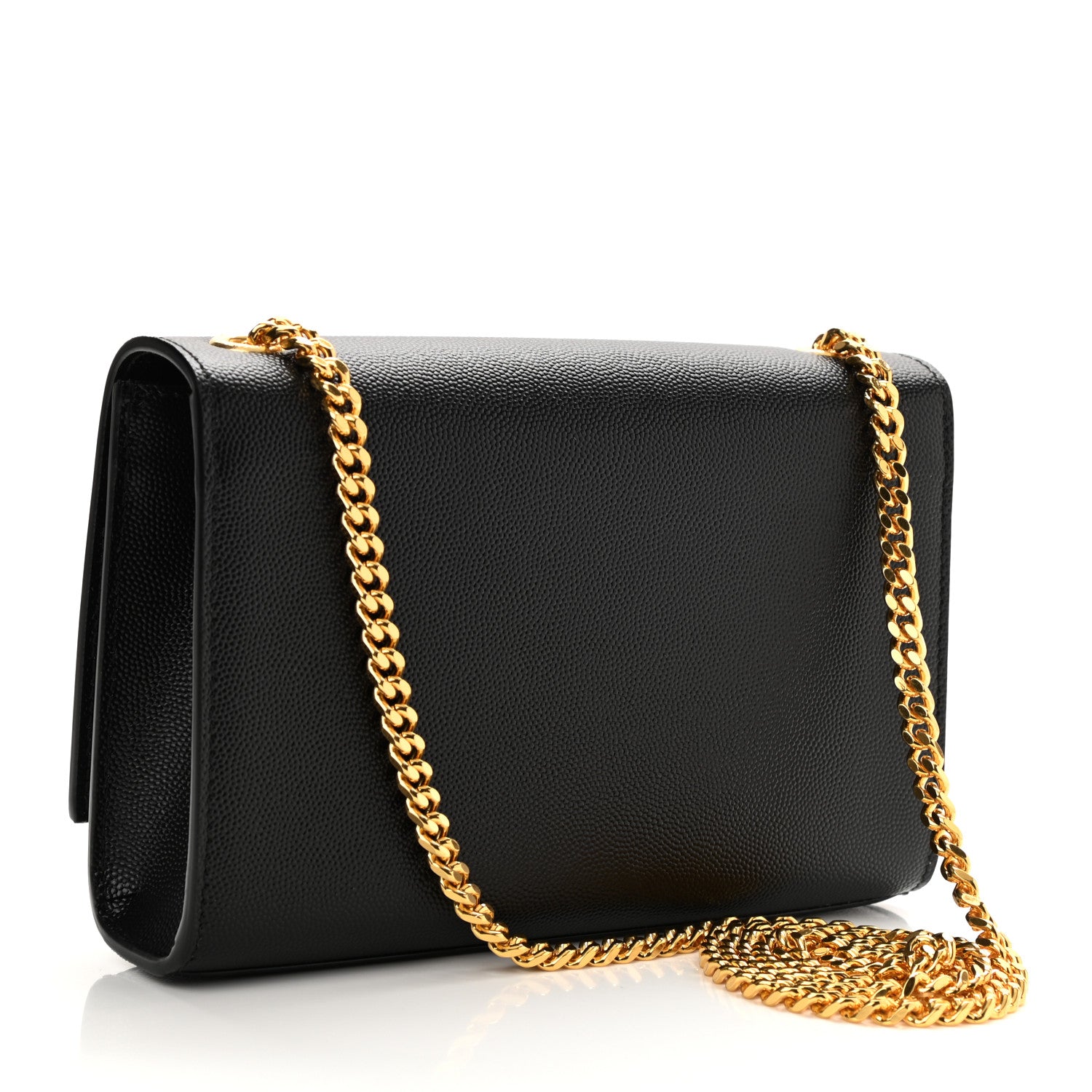 Saint Laurent Grain De Poudre Small Classic Monogram Kate Tassel Satchel Black 2 of 7