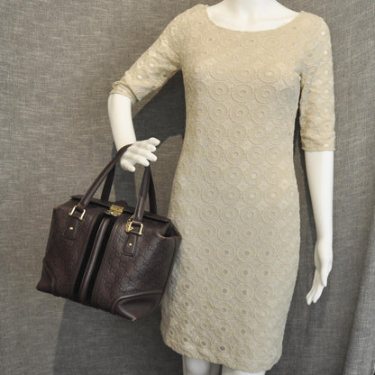 Gucci Guccissima Treasure Boston Dark Brown 2 of 9