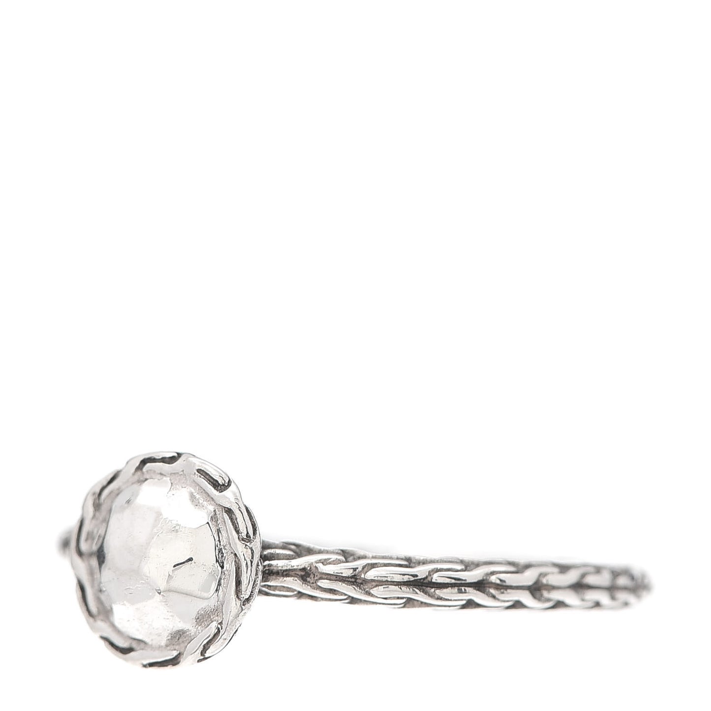 Sterling Silver Dot Hammered Ring 57 8