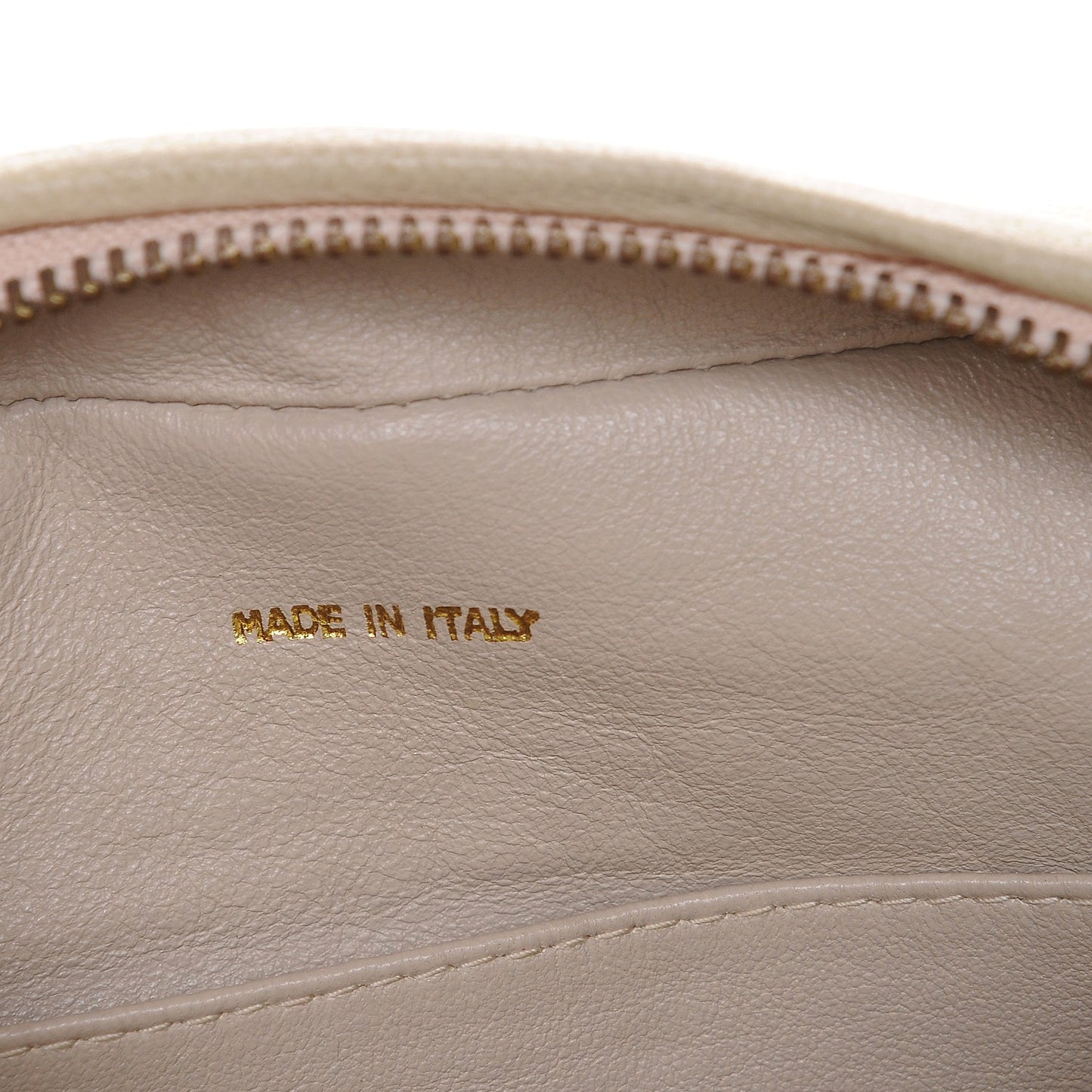 Lambskin Chevron Tassel Camera Case Beige Clair