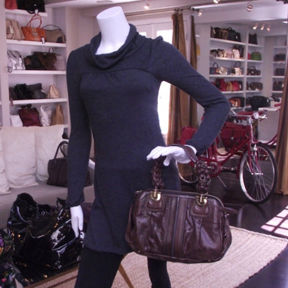 Chloe Leather Small Heloise Satchel Brown 2 of 5