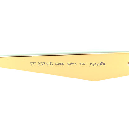 Fendi Acetate Metal Defender Sunglasses FF 0371/S Light Green 6 of 7
