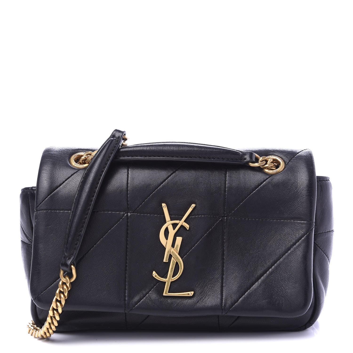 Saint Laurent Lambskin Patchwork Monogram Small Jamie Black 1 of 12