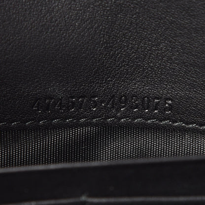 Gucci Velvet Matelasse GG Marmont Chain Wallet Black 9 of 10
