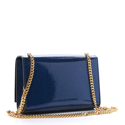 Saint Laurent Glitter Patent Small Monogram Kate Satchel Cobalt 2 of 4