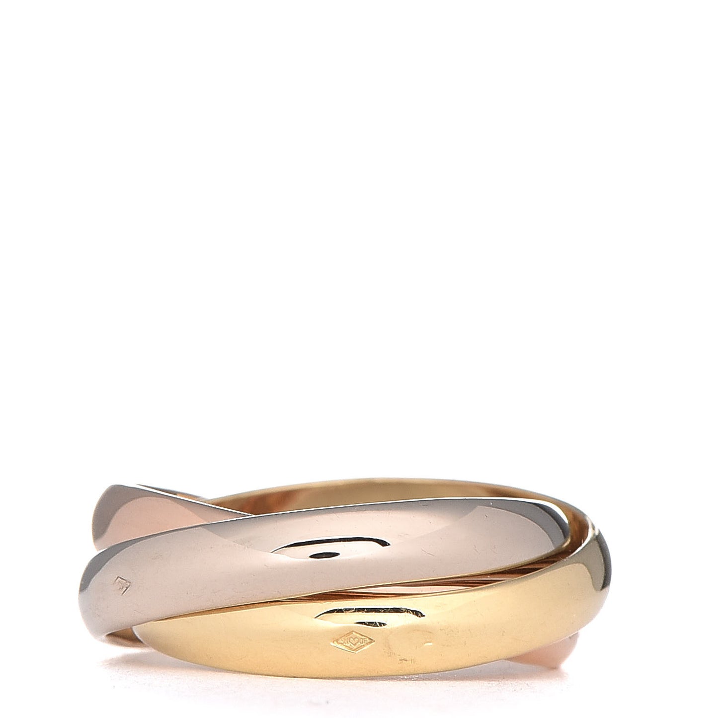 18K Pink Yellow White Gold Classic Les Must De Trinity Ring 51 5.75
