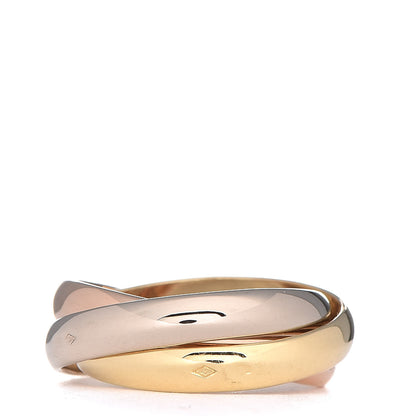 Cartier 18K Pink Yellow White Gold Classic Les Must De Trinity Ring 51 5.75 3 of 6