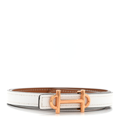 Hermes Swift Epsom 13mm Gamma Belt 70 28 Gold White 2 of 9