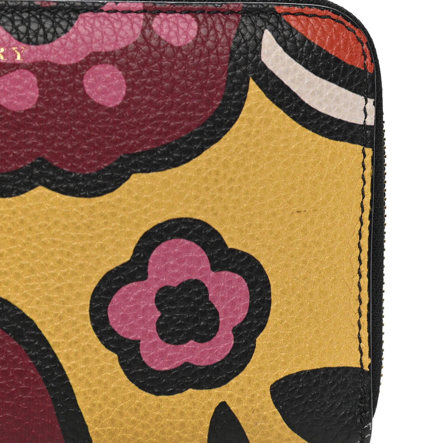 Burberry Calfskin Floral Print Zip Around Wallet 12 of 13