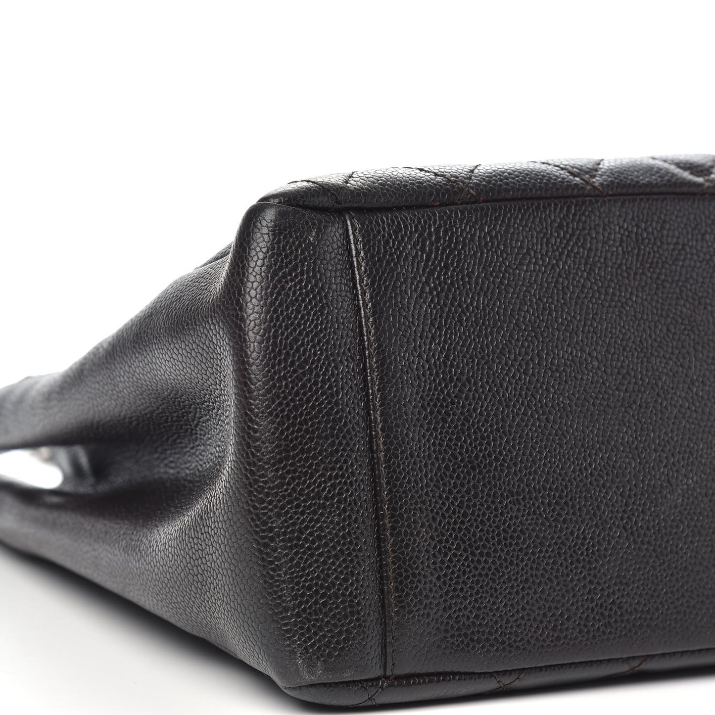 Caviar Quilted Grand Shopping Tote GST Dark Brown