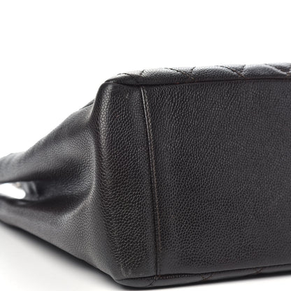 Chanel Caviar Quilted Grand Shopping Tote GST Dark Brown 8 of 15