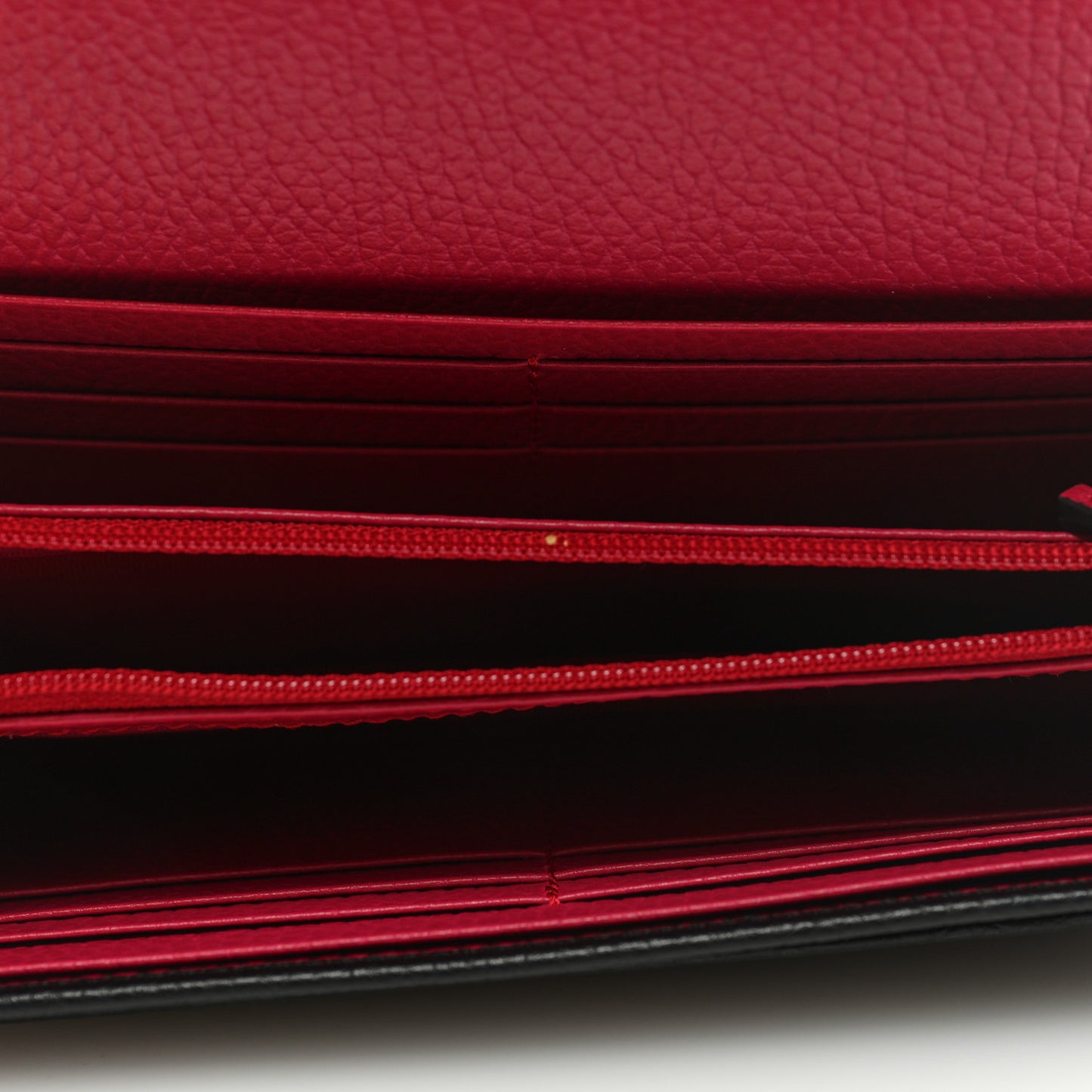 Dollar Calfskin GG Marmont Continental Wallet Black